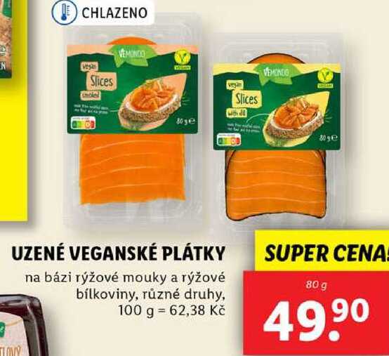 UZENÉ VEGANSKÉ PLÁTKY, 80 g
