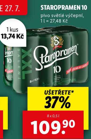 STAROPRAMEN 10, 8x 0,5 l
