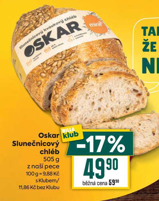 Oskar  Slunečnicový chléb 505 g 