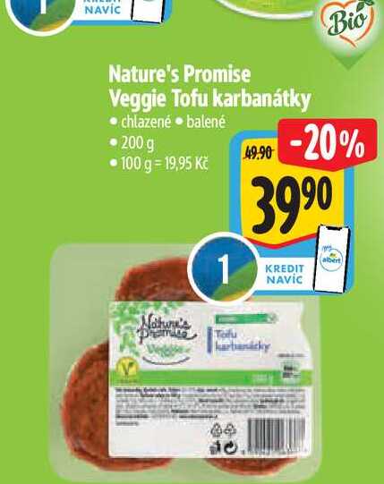 Nature's Promise Veggie Tofu karbanátky 200 g