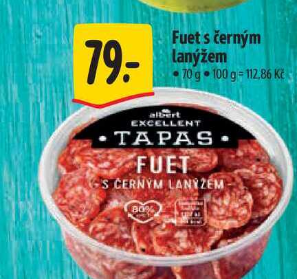 Fuet s černým lanýžem 70 g  