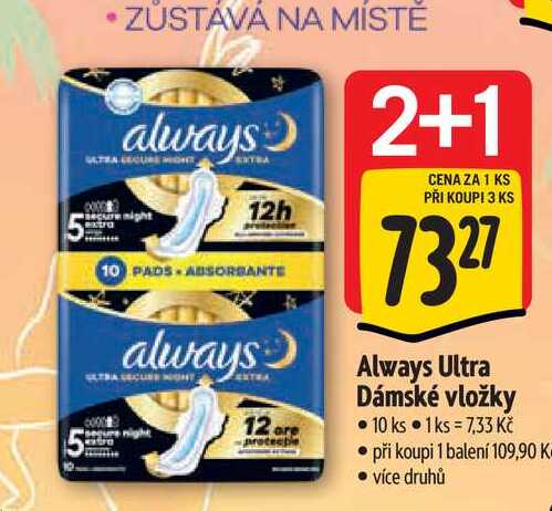  Always Ultra Dámské vložky 10 ks  