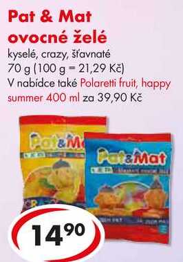 Pat & Mat ovocné želé, 70 g
