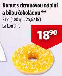 Donuts citronovou náplní a bílou čokoládou, 71 g