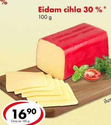 Eidam cihla 30 %, 100 g