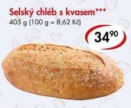 Selský chléb s kvasem, 405 g  