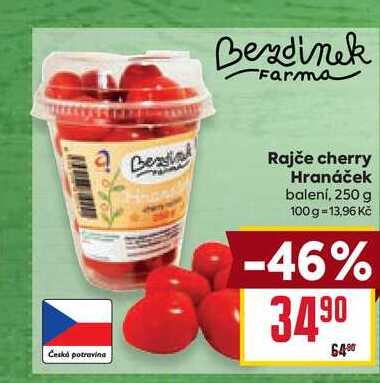 Rajče cherry Hranáček balení, 250 g 
