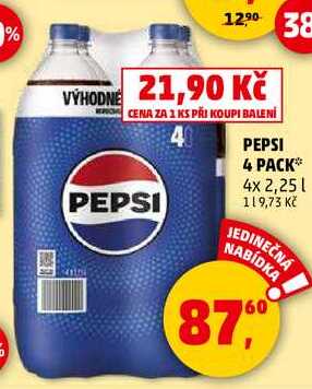 PEPSI 4 PACK, 4x 2,25 l