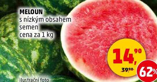 MELOUN nízkým obsahem semen, 1 kg