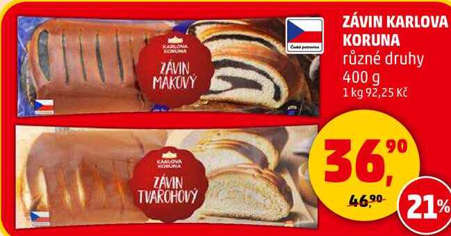 ZÁVIN KARLOVA KORUNA různé druhy, 400 g