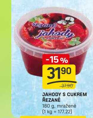 JAHODY S CUKREM ŘEZANÉ 180 g