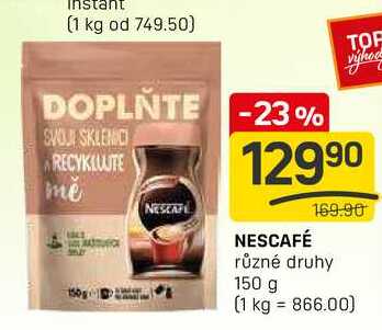 NESCAFÉ různé druhy 150 g