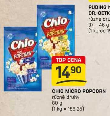 CHIO MICRO POPCORN různé druhy 80 g