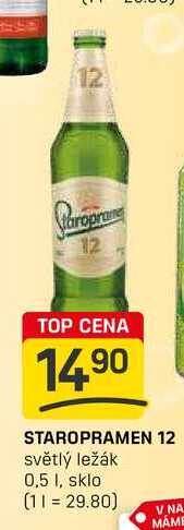 STAROPRAMEN 12 světlý ležák 0,5l