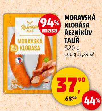 MORAVSKA KLOBASA ŘEZNÍKŮV TALÍŘ, 320 g 