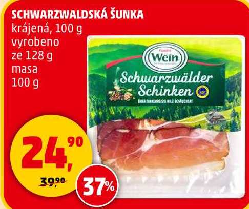 SCHWARZWALDSKÁ ŠUNKA krájená, 100 g  