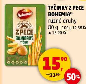 TYČINKY Z PECE BOHEMIA různé druhy, 80 g 