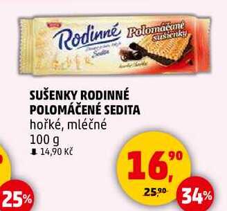 SUŠENKY RODINNÉ POLOMÁČENÉ SEDITA hořké, 100 g