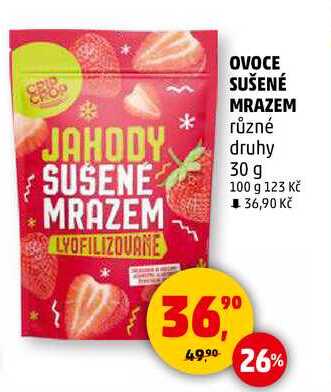 OVOCE SUŠENÉ MRAZEM různé druhy, 30 g 