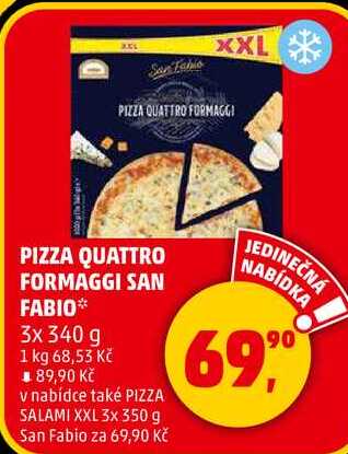 PIZZA QUATTRO FORMAGGI SAN FABIO, 3x 340 g 