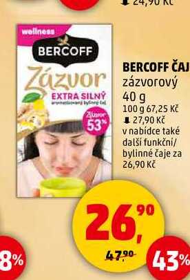 BERCOFF ČAJ zázvorový, 40 g