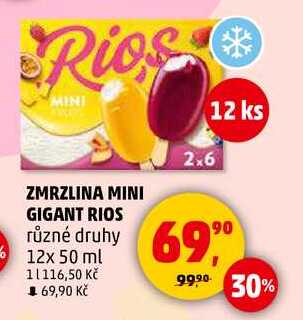 ZMRZLINA MINI GIGANT RIOS různé druhy, 12x 50 ml  