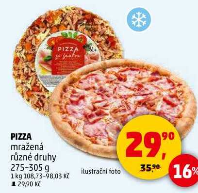 PIZZA mražená různé druhy, 275-305 g