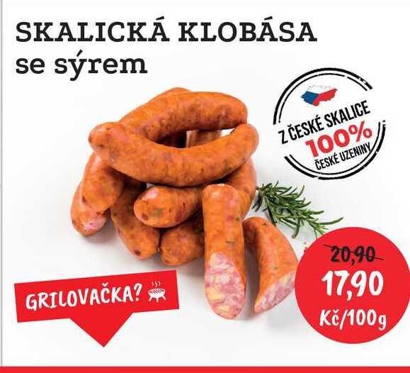 SKALICKÁ KLOBÁSA se sýrem 100g 