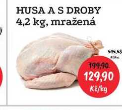HUSA A S DROBY 4,2 kg, mražená 1kg 