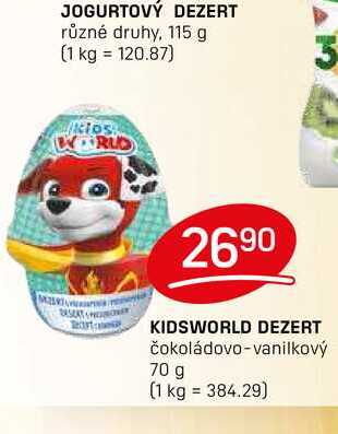 KIDSWORLD DEZERT čokoládovo-vanilkový 70 g