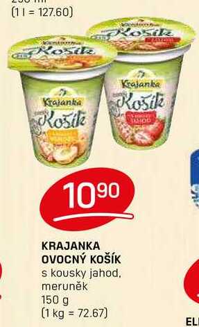 KRAJANKA OVOCNÝ KOŠÍK s kousky jahod. meruněk 150 g