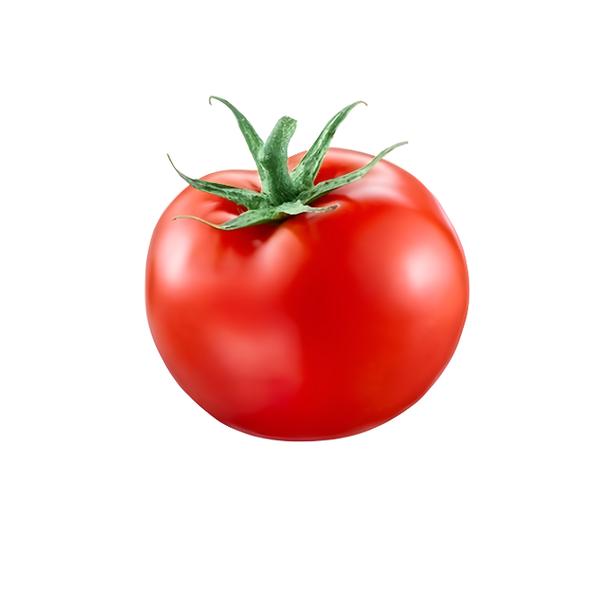 Rajče červené kulaté na stonku