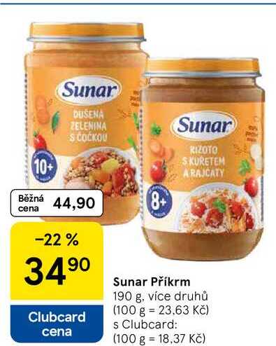 Sunar Příkrm, 190 g, více druhů