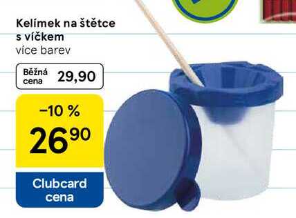 Kelímek na štětce s víčkem, více barev 