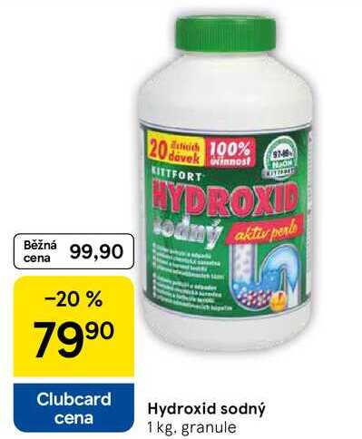 Hydroxid sodný, 1 kg, granule 