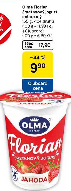 Olma Florian Smetanový jogurt ochucený, 150 g 