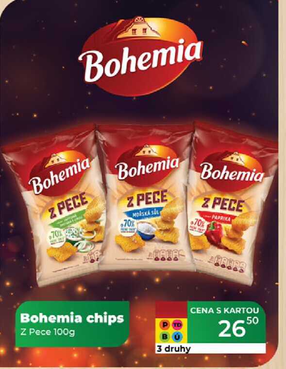 Bohemia chips Z Pece 100g  