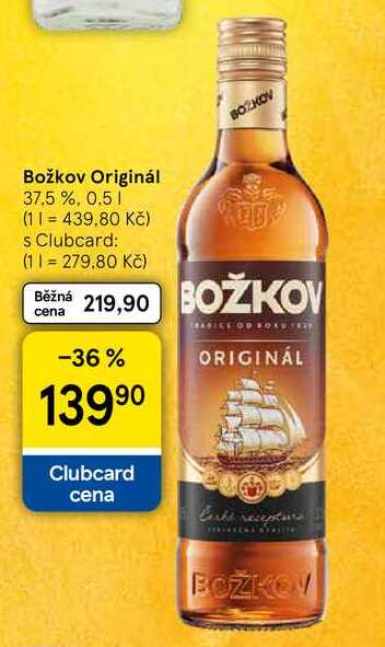 Božkov Originál 37.5 %, 0.5 l