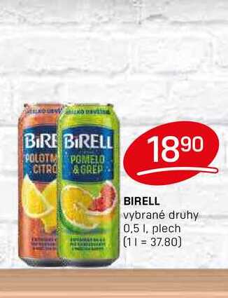 BIRELL vybrané druhy 0,5 1, plech