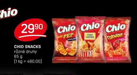 CHIO SNACKS různé druhy 65 g