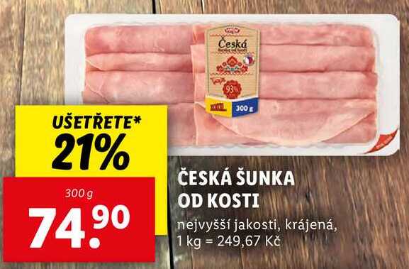 ČESKÁ ŠUNKA OD KOSTI, 300 g