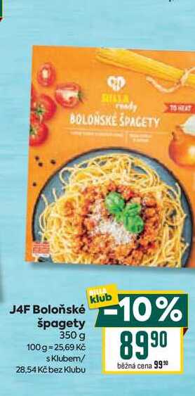 J4F Boloňské špagety 350 g 