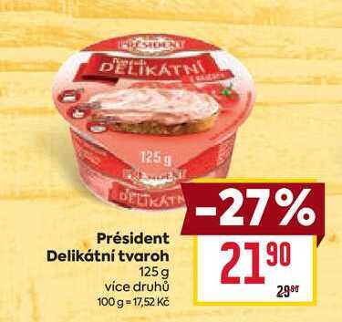 Président Delikátní tvaroh 125 g 