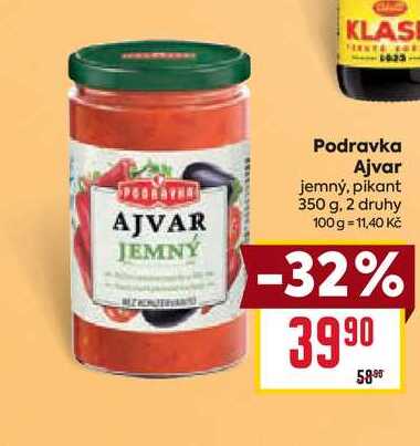 Podravka Ajvar jemný, pikant 350 g