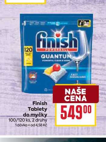 Finish Tablety do myčky 100/120 ks