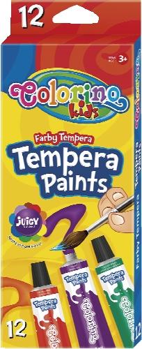Temperové barvy v tubě, 12 barev, 12 ml, 12 KS