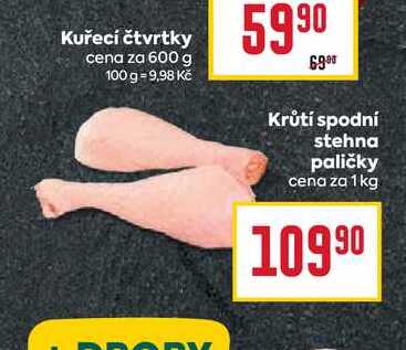 Krůtí spodní stehna paličky cena za 1kg