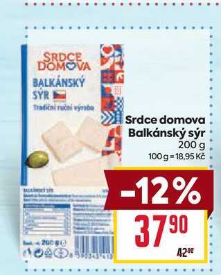 Srdce domova Balkánský sýr 200 g 