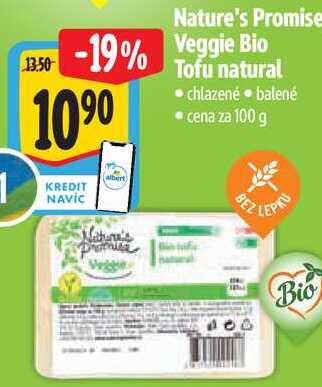 Nature's Promise Veggie Bio Tofu natural, cena za 100 g 