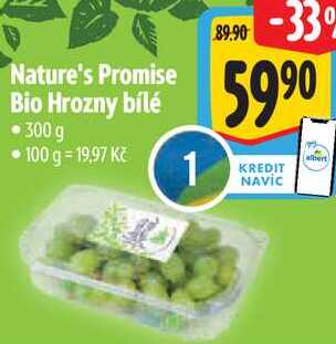 Nature's Promise Bio Hrozny bílé, 300 g